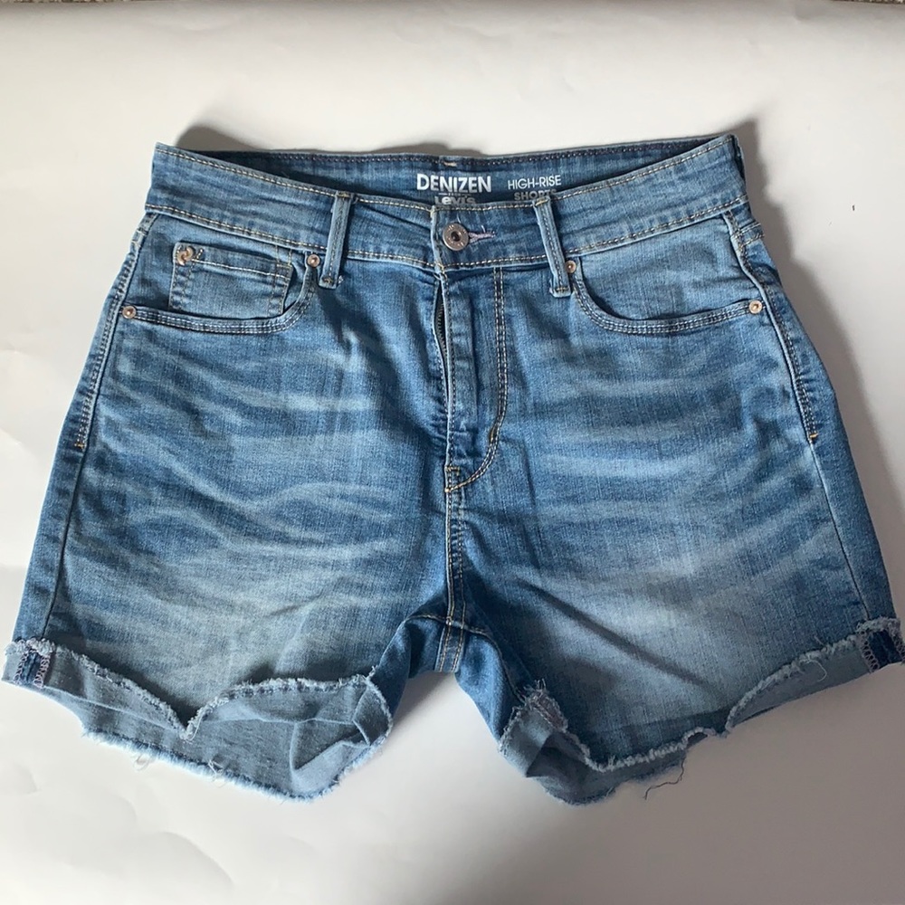Denizen from Levi's High Rise Raw Hem Shorts - 6